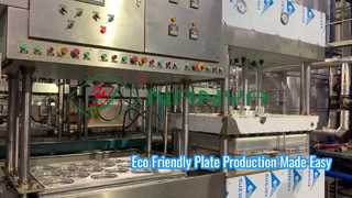 Halbautomatische Zellstoffformmaschine für die Herstellung von Tellern/manuellen Geschirrprodukten